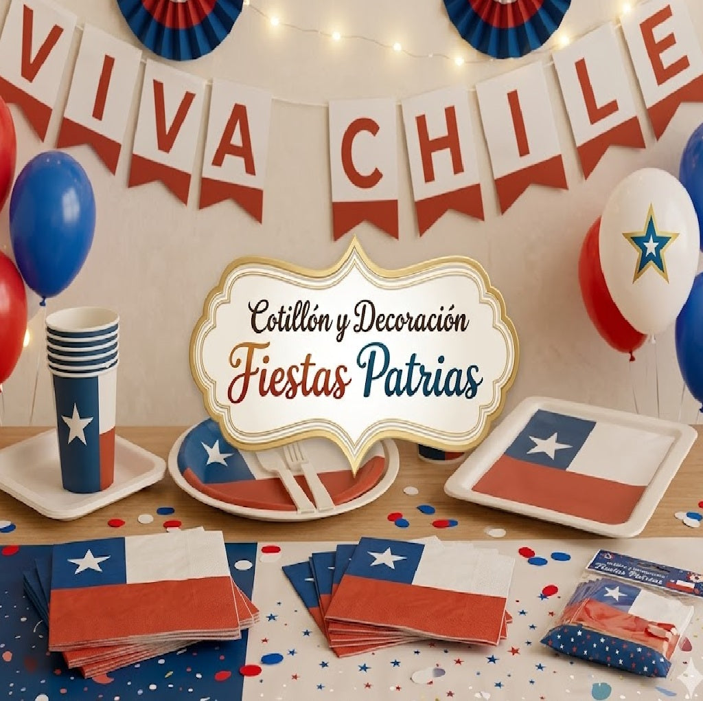 Decoración y cotillón para Fiestas Patrias en Chile
