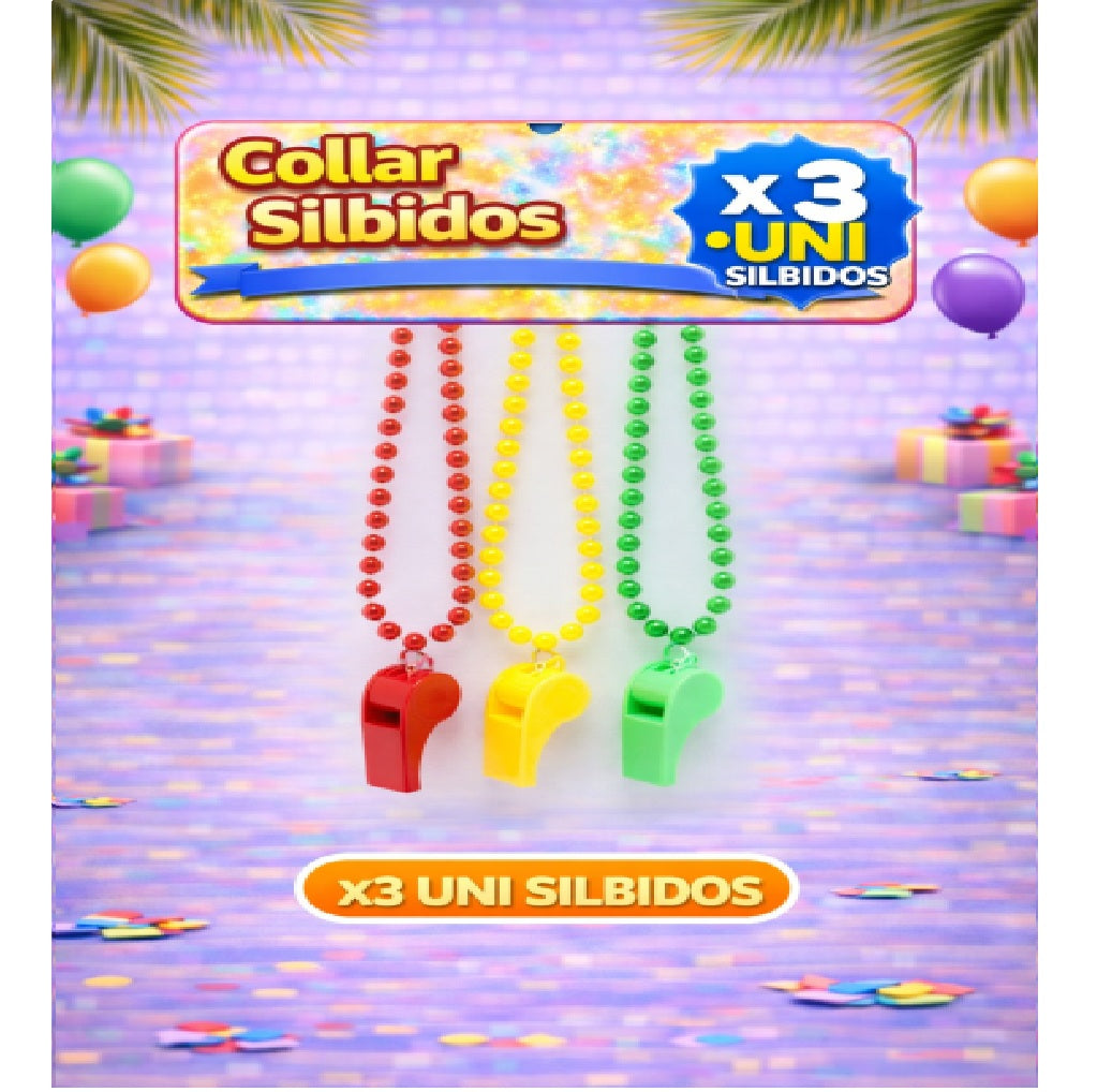 Collares Metálicos Variedades - Accesorio Fiesta y Cotillón