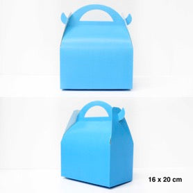 CAJA GRANDE CON MANILLA X 6 Colores Celeste