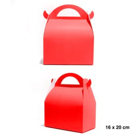 CAJA GRANDE CON MANILLA X 6 Colores Rojo