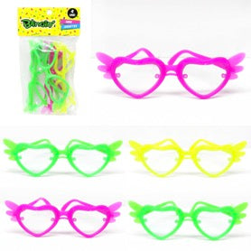 Lentes Party Mix Corazon x 4 Und