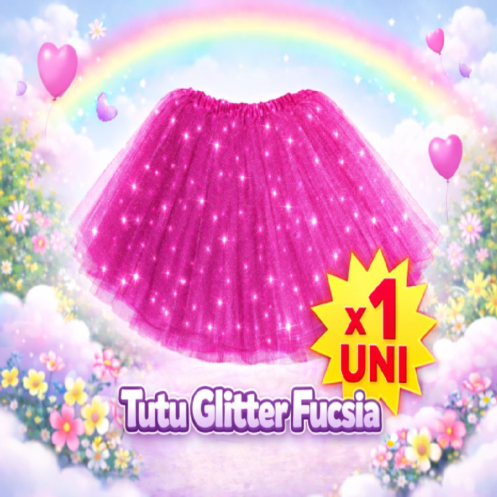 Tutu Glitter Mix – Tutu Brillante para Disfraz Infantil