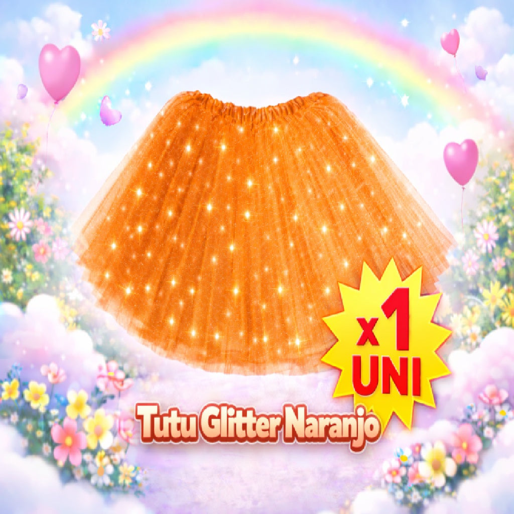 Tutu Glitter Mix – Tutu Brillante para Disfraz Infantil