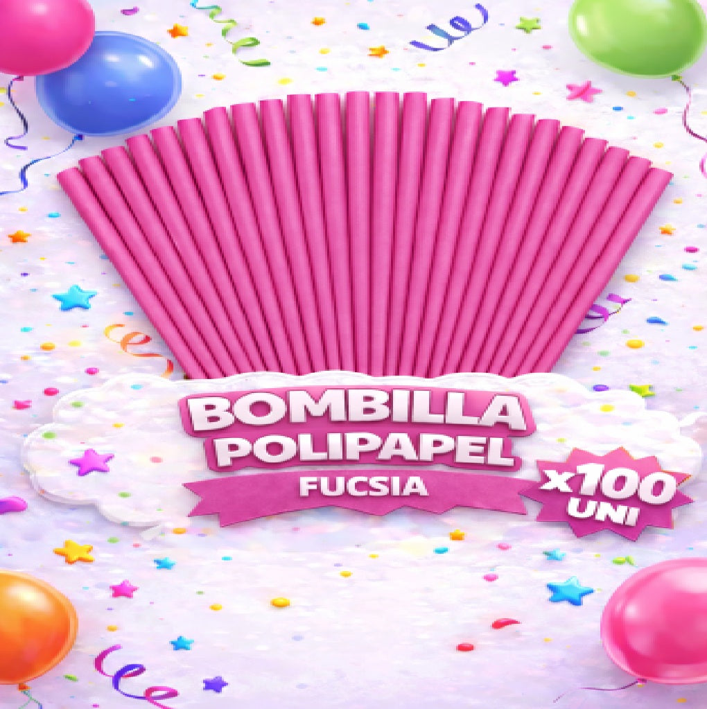 Bombillas Colores x100 Und - Bombillas de Polipapel para Bebidas