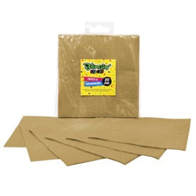 Servilleta Colores 25x25cm x20 Und Oro