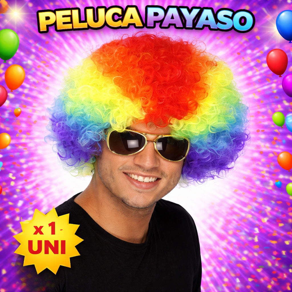 Pelucas de Disfraz Mix Fashion de Colores para Fiesta, Carnaval, Halloween y Cotillón