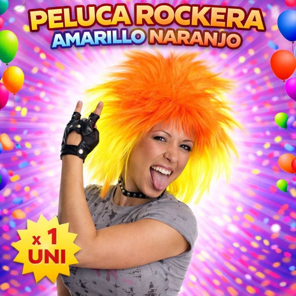 Pelucas de Disfraz Mix Fashion de Colores para Fiesta, Carnaval, Halloween y Cotillón