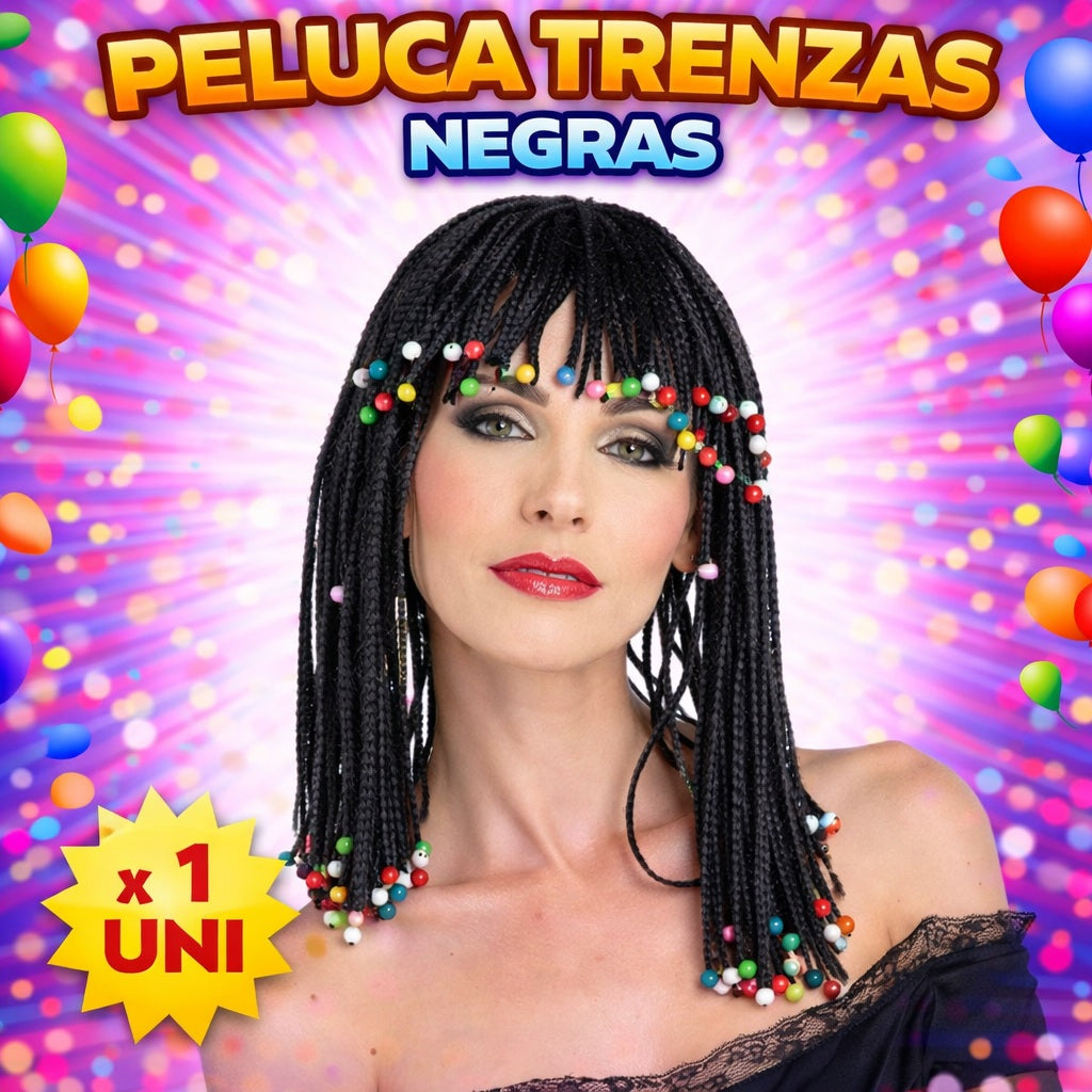 Pelucas de Disfraz Mix Fashion de Colores para Fiesta, Carnaval, Halloween y Cotillón
