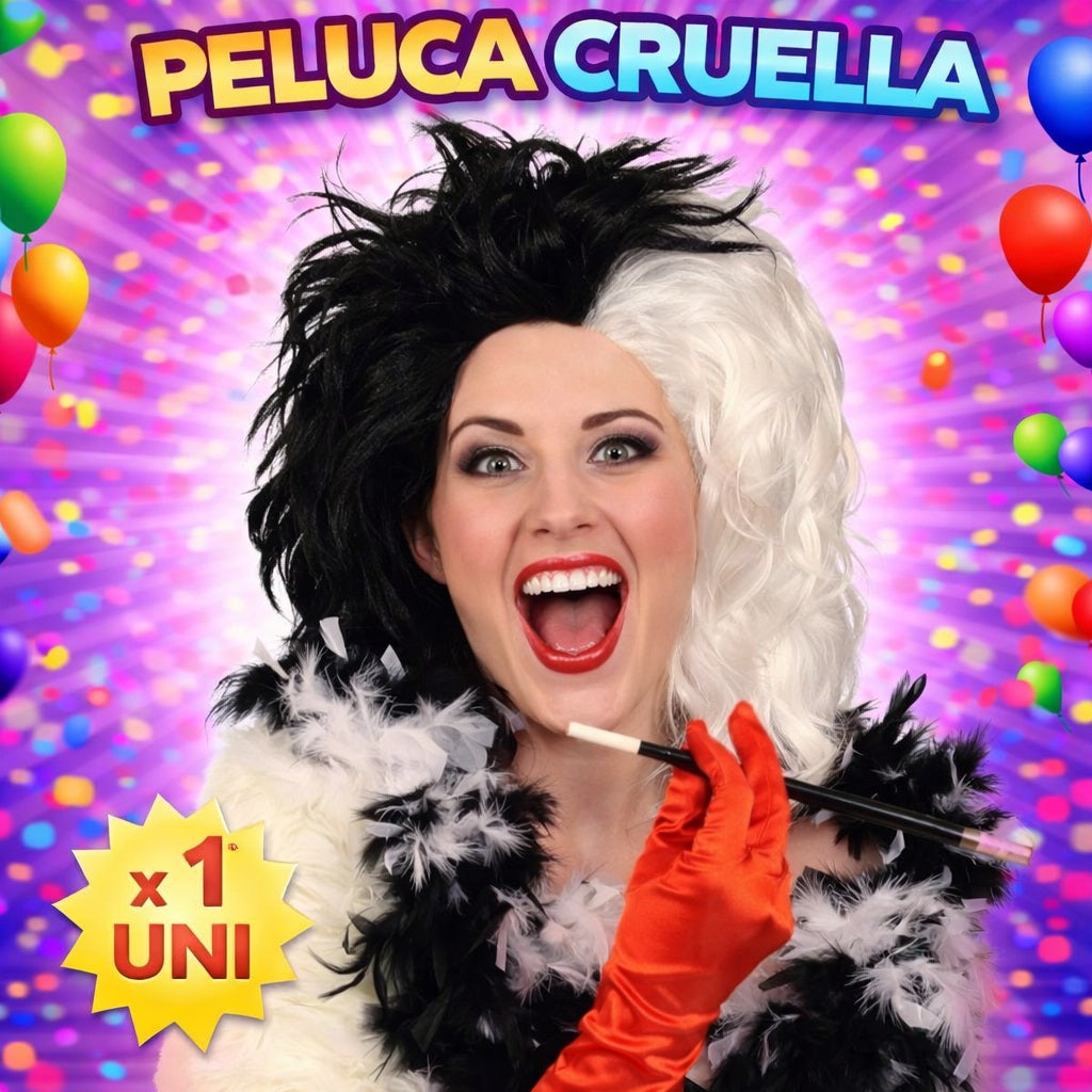 Pelucas de Disfraz Mix Fashion de Colores para Fiesta, Carnaval, Halloween y Cotillón