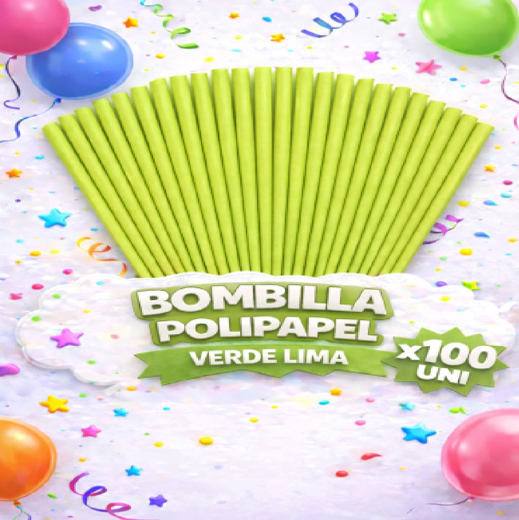 Bombillas Colores x100 Und - Bombillas de Polipapel para Bebidas