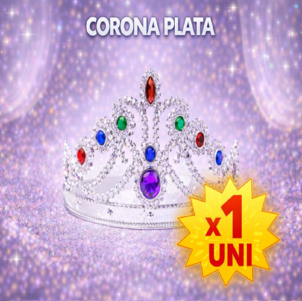 Corona Reina Mix - Accesorio Disfraz, Fiesta y Cotillón