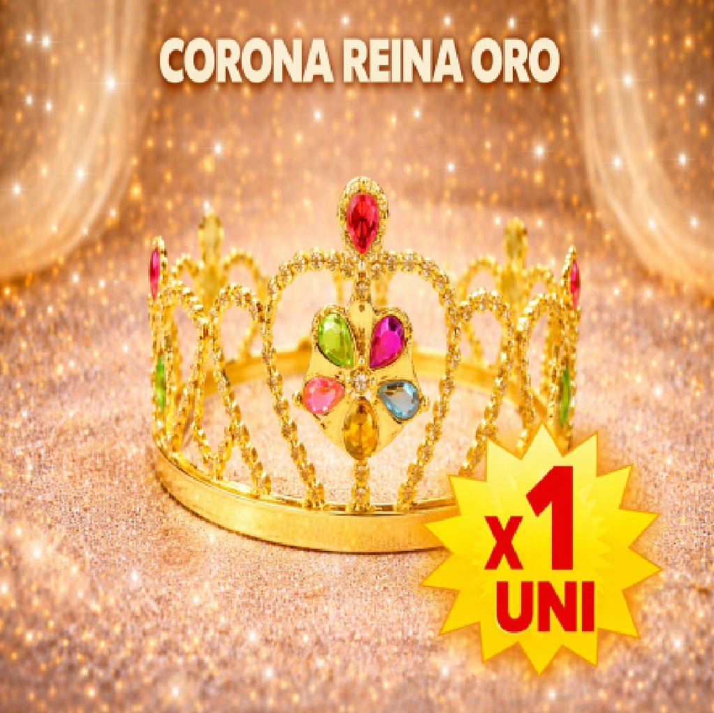 Corona Reina Mix - Accesorio Disfraz, Fiesta y Cotillón