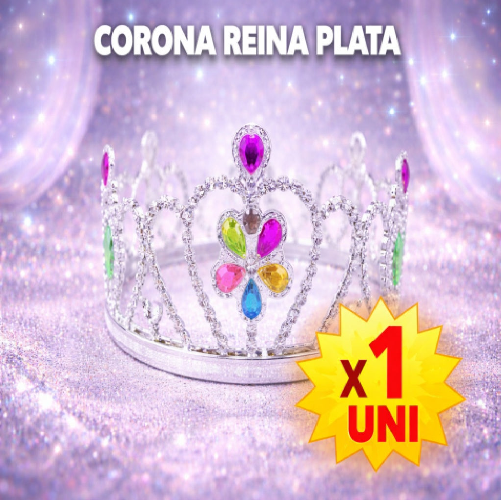 Corona Reina Mix - Accesorio Disfraz, Fiesta y Cotillón