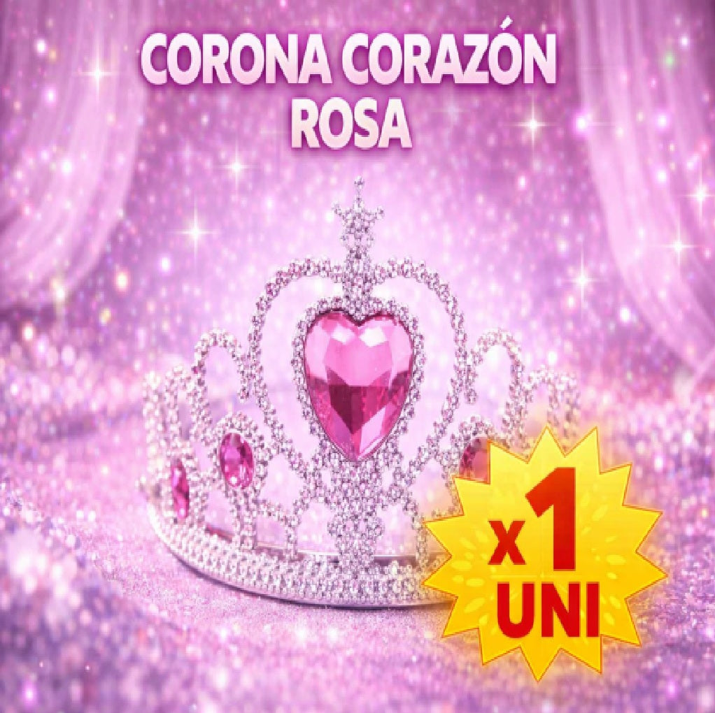 Corona Corazón Mix - Accesorio Disfraz, Fiesta y Cumpleaños
