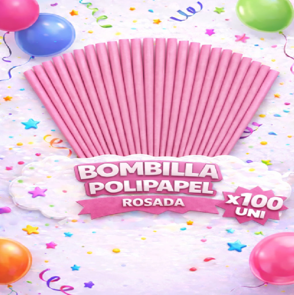 Bombillas Colores x100 Und - Bombillas de Polipapel para Bebidas