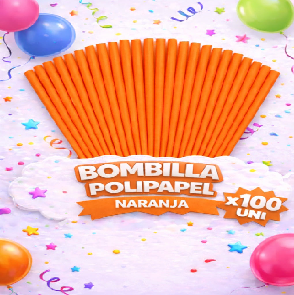 Bombillas Colores x100 Und - Bombillas de Polipapel para Bebidas