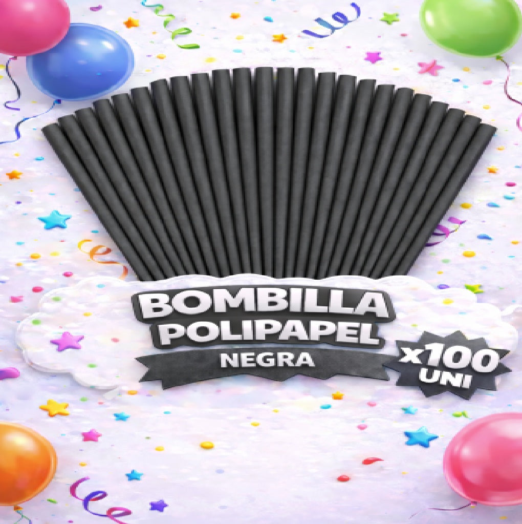 Bombillas Colores x100 Und - Bombillas de Polipapel para Bebidas