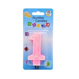 Velas Numerales Rosadas Numeral Rosa N 1
