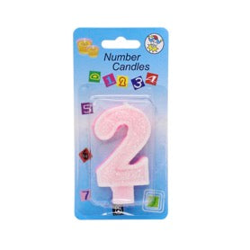 Velas Numerales Rosadas Numeral Rosa N 2