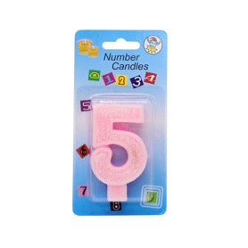 Velas Numerales Rosadas Numeral Rosa N 5