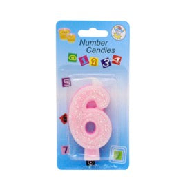 Velas Numerales Rosadas Numeral Rosa N 6