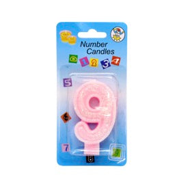 Velas Numerales Rosadas Numeral Rosa N 9