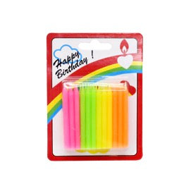 Velas Neon Mix Color Mix Neon x 24