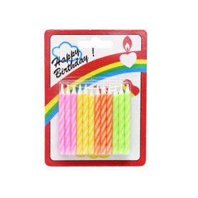 Velas Espirales Mix Espiral Neon x 12