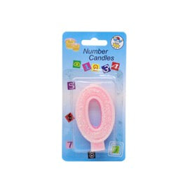 Velas Numerales Rosadas Numeral Rosa N 0