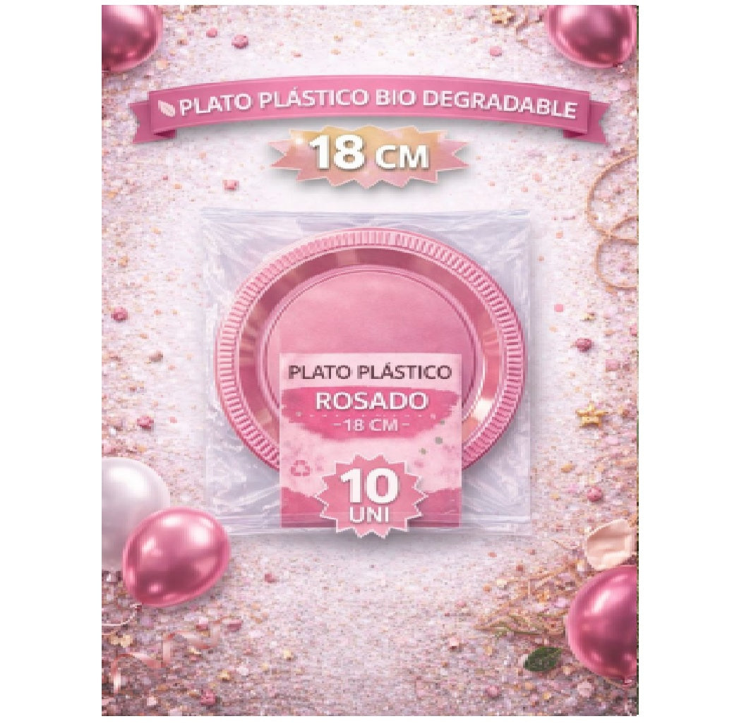 Platos Plasticos Bio Degradables 7" x 10 Und