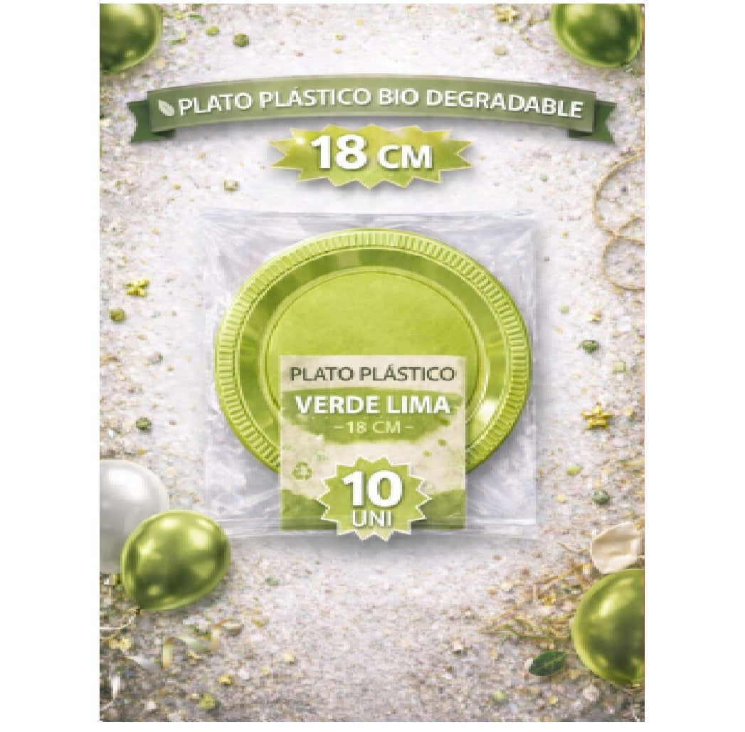 Platos Plasticos Bio Degradables 7" x 10 Und