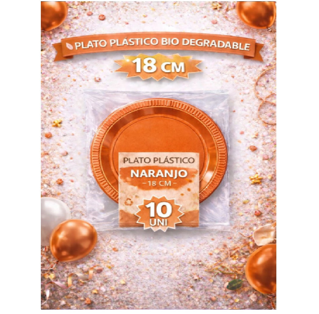 Platos Plasticos Bio Degradables 7" x 10 Und