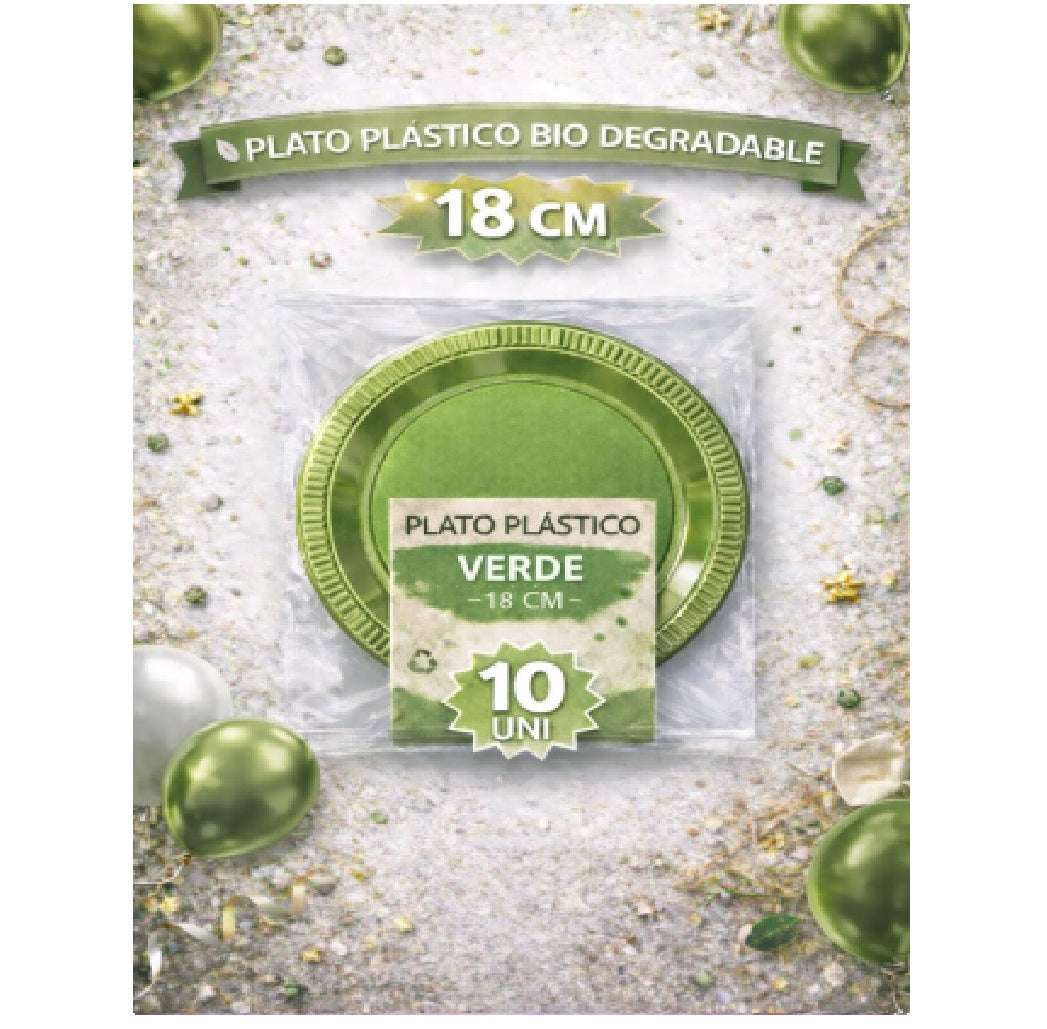 Platos Plasticos Bio Degradables 7" x 10 Und