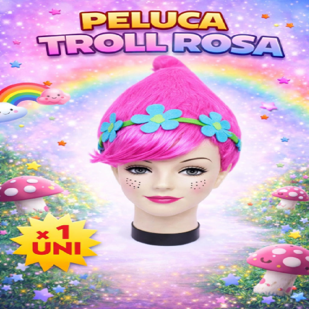 Pelucas de Disfraz Mix Fashion de Colores para Fiesta, Carnaval, Halloween y Cotillón