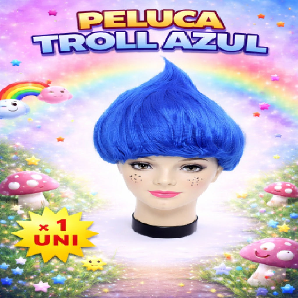 Pelucas de Disfraz Mix Fashion de Colores para Fiesta, Carnaval, Halloween y Cotillón