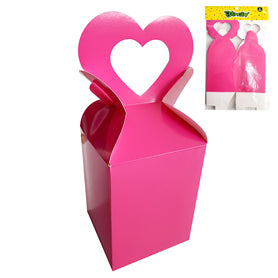 SET 6 CAJAS FORMA CORAZON Fucsia