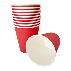 Vaso Polipapel x 10 Colores Rojo