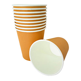 Vaso Polipapel x 10 Colores Naranjo