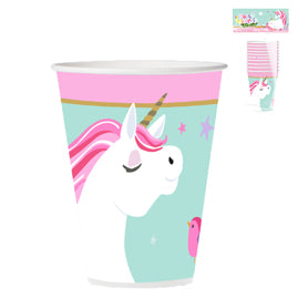 Decoracion De Mesa Unicornio Vasos Unicornio x 6