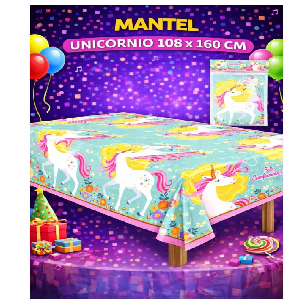 Decoración de Cumpleaños Unicornio – Set de Mesa para Fiesta Infantil