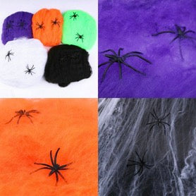 Telarañas Con Arañas Telaraña Negra + 2 Araña
