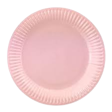 Plato Carton Colores x10 Rosa