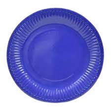 Plato Carton Colores x 50 Azul