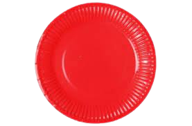 Plato Carton Colores x 50 Rojo