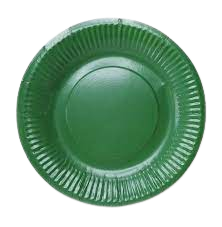 Plato Carton Colores x 50 Verde