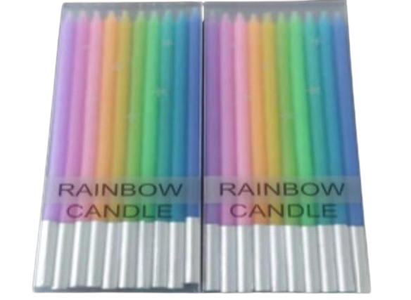 Vela Arco Iris 14.5 CM x 10 Pcs Default Title