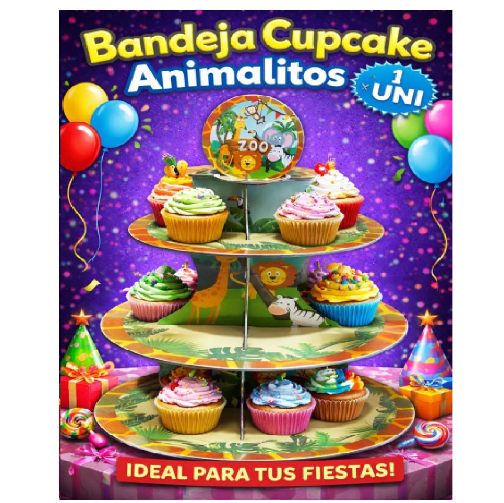Decoración de Cumpleaños Animalitos – Set de Mesa para Fiesta Infantil