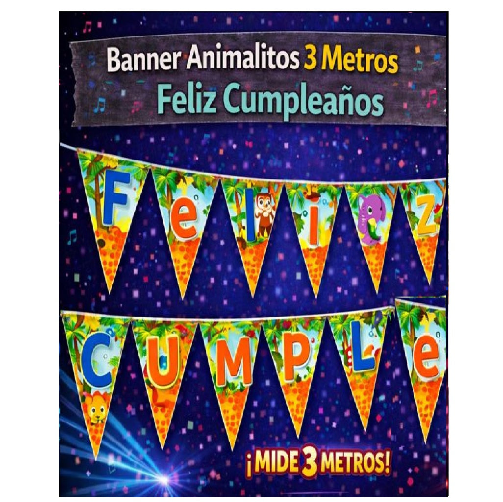 Decoración de Cumpleaños Animalitos – Set de Mesa para Fiesta Infantil