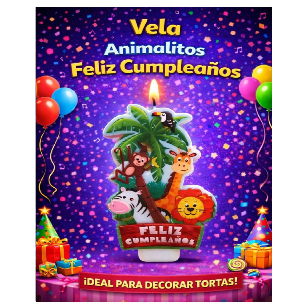 Decoración de Cumpleaños Animalitos – Set de Mesa para Fiesta Infantil