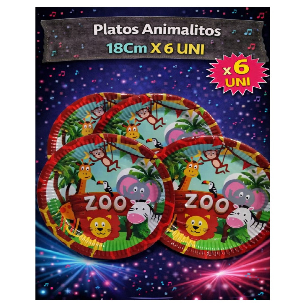 Decoración de Cumpleaños Animalitos – Set de Mesa para Fiesta Infantil